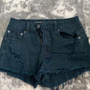 American eagle black shorts size 4